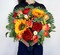 Artificial Cemetery Flowers for Outdoor Grave – Realistic Sunflower & Rose Memorial Bouquet with Vase for Sympathy and Headstone Decorations
